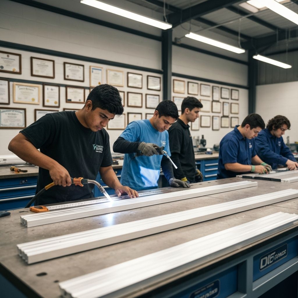 Youth apprenticeship training program in aluminium fabrication